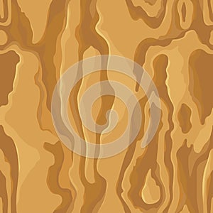 Light beige wood grain texture background. Natural tree pattern, seamless swatch template.Wavy plywood fibers. Vector