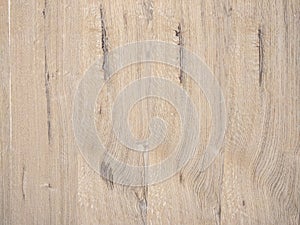 Light beige wooden background of natural material with pattern of lines and knots on a block panel used to cover surface