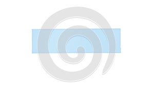 Light blue adhesive tape strip isolated on transparent background.