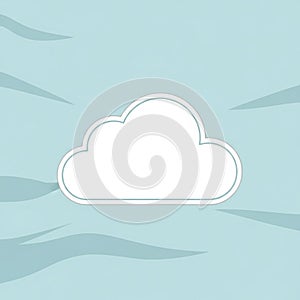 Light blue background, featuring stylized, dark blue wave-like