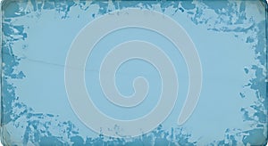 Abstract light blue background with a distressed textured icy border and a soft gradient center