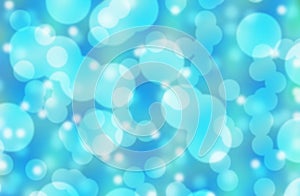 Light blue bokeh abstract background/bokeh background in different tones of blue