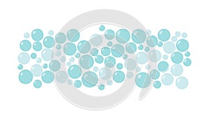 Light Blue Bubble Pattern Background Design, vector design Generative AI