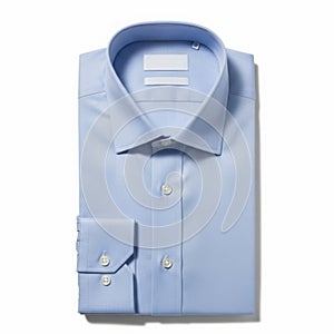 Light blue business shirt isolated on white background