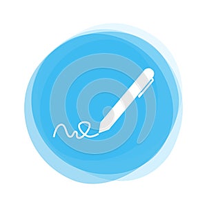 Light blue Button: Writing Pen