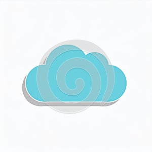 Light Blue Cloud Icon on White Background