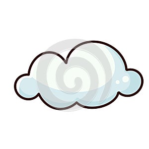 simple cartoon flat cloud illustration