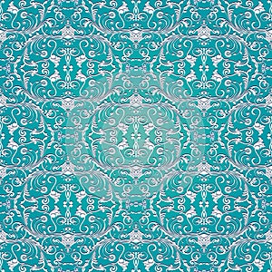 Light blue damask seamless pattern.