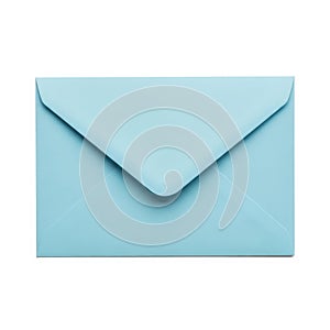 Light blue envelope isolated on white background