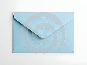 Light blue envelope on white background
