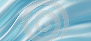 Light blue fabric background with copy space 3D render