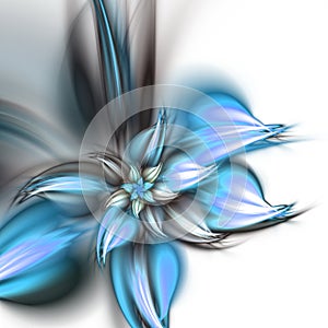 Light blue feathery fractal flower