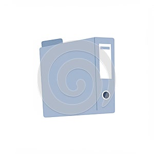Light Blue File Folder on White Background