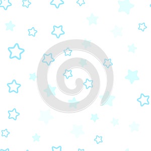 Light Blue, Green vector seamless pattern with christmas stars