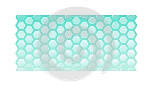 Light Blue Hexagonal Honeycomb Geometric Pattern, vector design Generative AI
