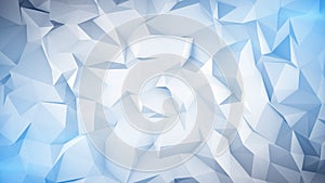 Light blue low poly 3D surface