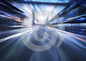 Light blue motion blur background .