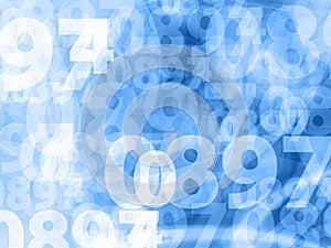 Light blue numbers background texture