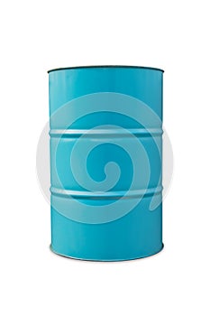 Light blue oil barrel