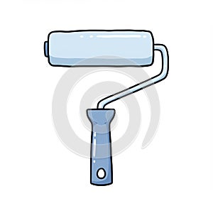 Light Blue Paint Roller Tool for House Improvement and Construction