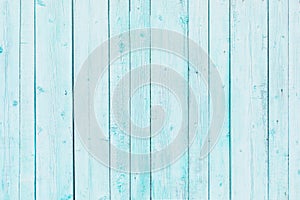 Light blue painted old planks texture background