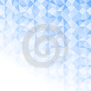 Light blue polygon abstract background. Vector texture geometric with copy space