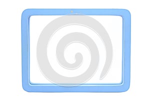 Light Blue Rectangular Frame on White Background