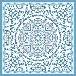 Light blue scarf design