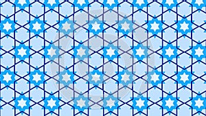 Light Blue Seamless Star Pattern Background