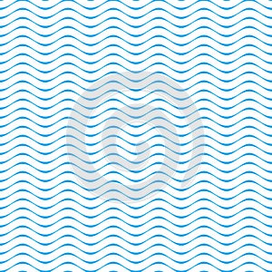 Light blue seamless waves pattern on white shaded background