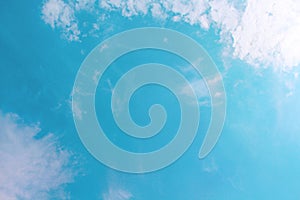 Light blue sky background soft focus with nature white clouds and  , copy space