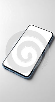 Light Blue Smartphone Mockup Display (Generated With AI)