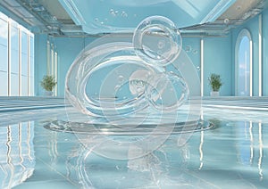 Serene Aqua Bubblescape