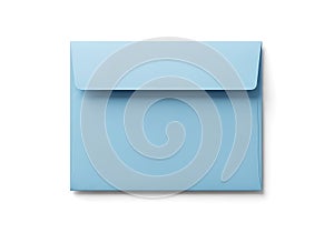 A light blue square envelope with a clean minimalist design and soft shadow