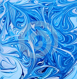 Light blue texture. Marble. Abstract background. Liquid acrylic