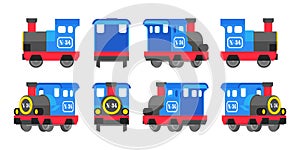 Light blue toy locomotive