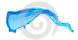 light blue transparent water wave surface with splash bubble on water white