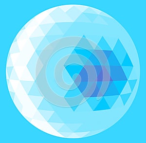 Light blue triangle sphere