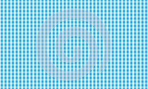 Light blue and white gingham pattern teblechloth.Vector illustration.