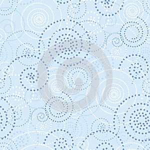Light blue winter frost pattern seamless motif.