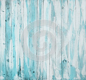 Light blue wood plank wall texture background photo