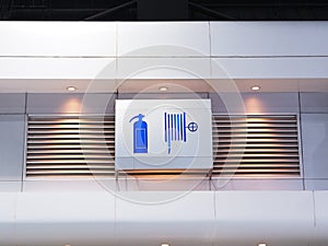 Light box of fire extinguisher and hose sign