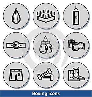 Light boxing icons