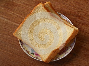 Light breakfast toast slices
