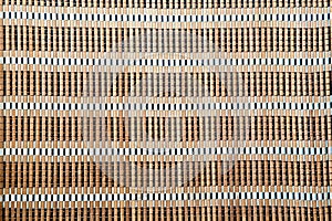 Light brown Bamboo mat tablecloth background texture