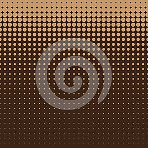 Light brown halftone dots seamless pattern on brown background, use for wallpaper, pattern, web page background, textures