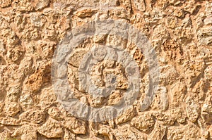 Light brown rustic nature stone wall background texture