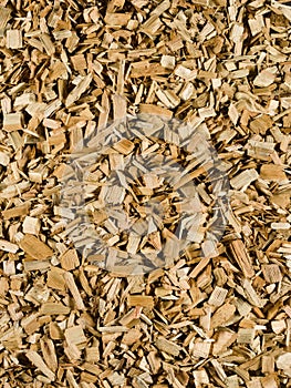 Light brown wood chips rough texture background