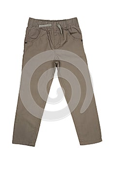 Light brown trousers isolated on white