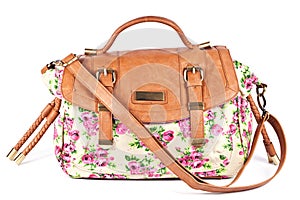 Light brown women's leather purse